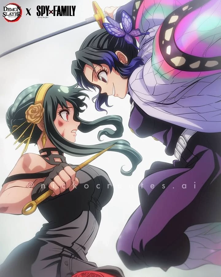 spy family × demon slayer  thumbnail