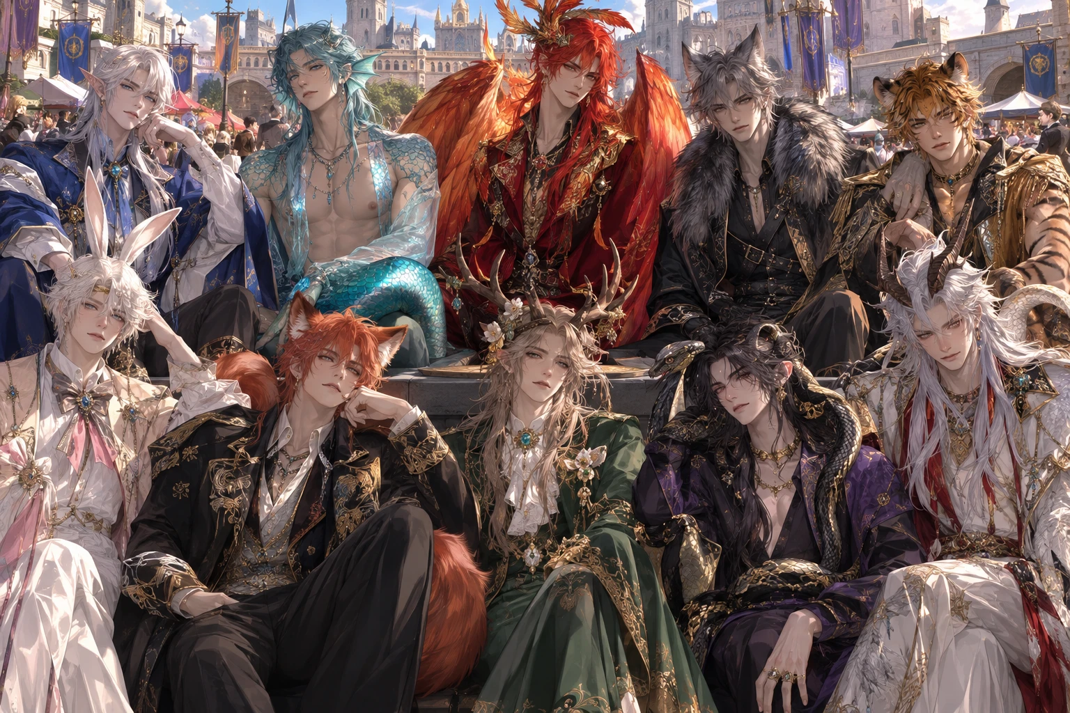 golden heir and her 10 beasts thumbnail