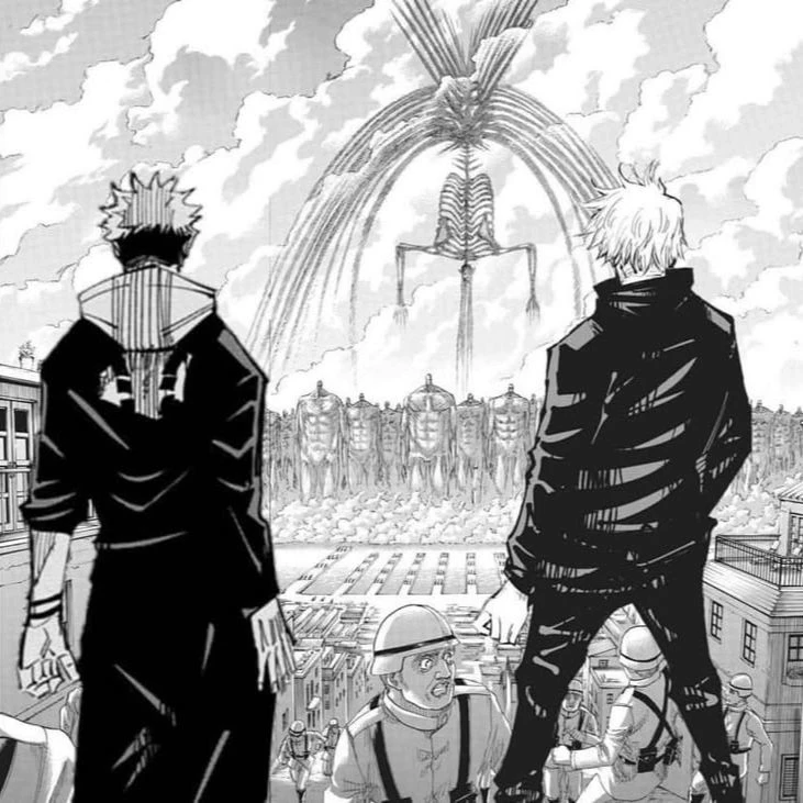 Eren Yeager sees Yuji and Gojo from a distance thumbnail