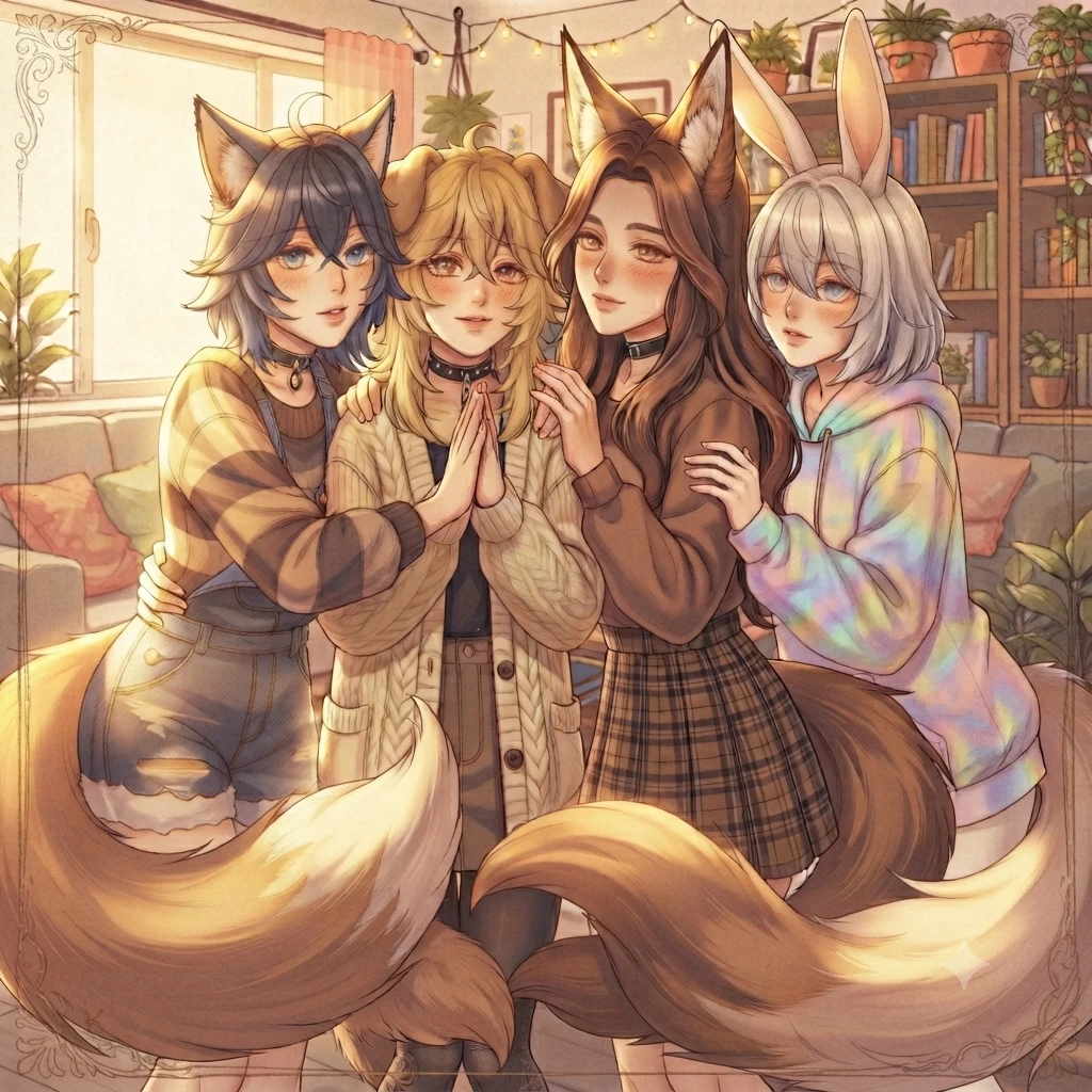 your 4 femboy roomates thumbnail