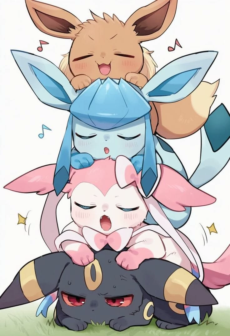 Umbreon, Sylveon and Glaceon on an adventure. thumbnail