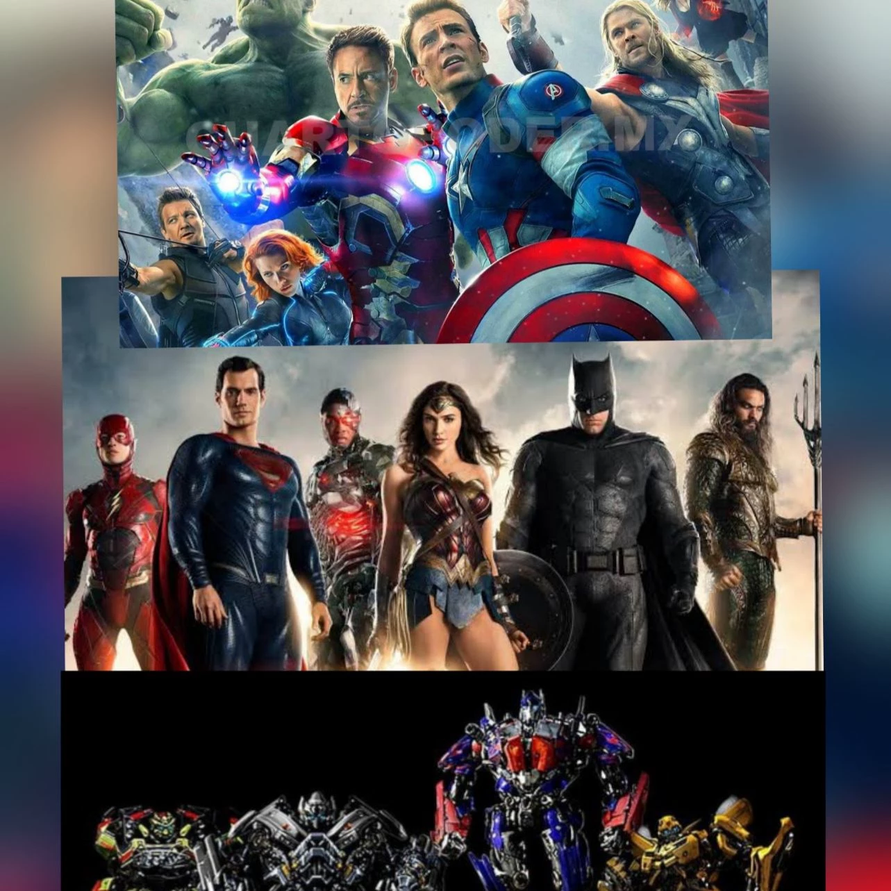 Avengers, Justice League, and Transformers thumbnail