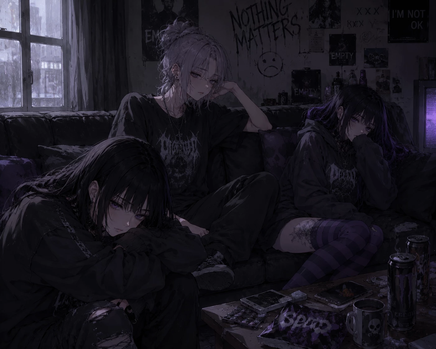 Raven, Ash and Violet. thumbnail