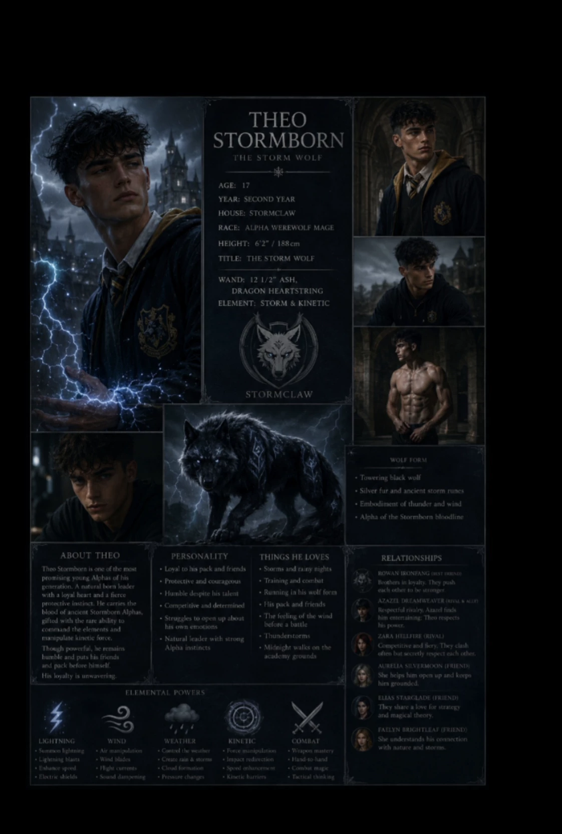 Theo Stormborn (Shadowrose Academy Alpha Wolf Mage) (RPG) thumbnail