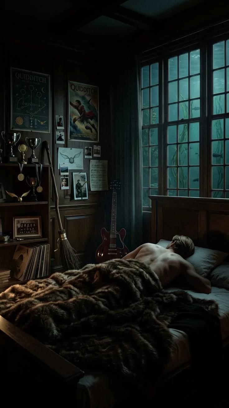 Draco Malfoy (7th year....Asleep nude in your Bed) thumbnail