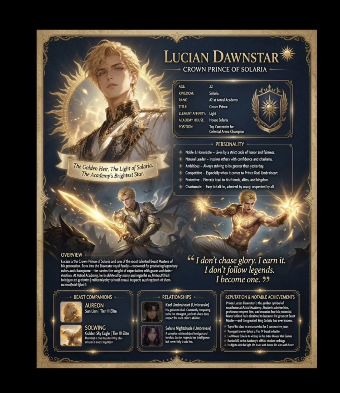 Prince Lucian Dawnstar (The World of Aetherion RPG Beast Master) thumbnail
