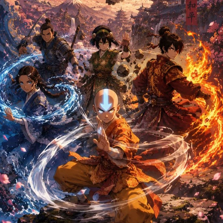 aang,toph,zuko,katara,sokka thumbnail