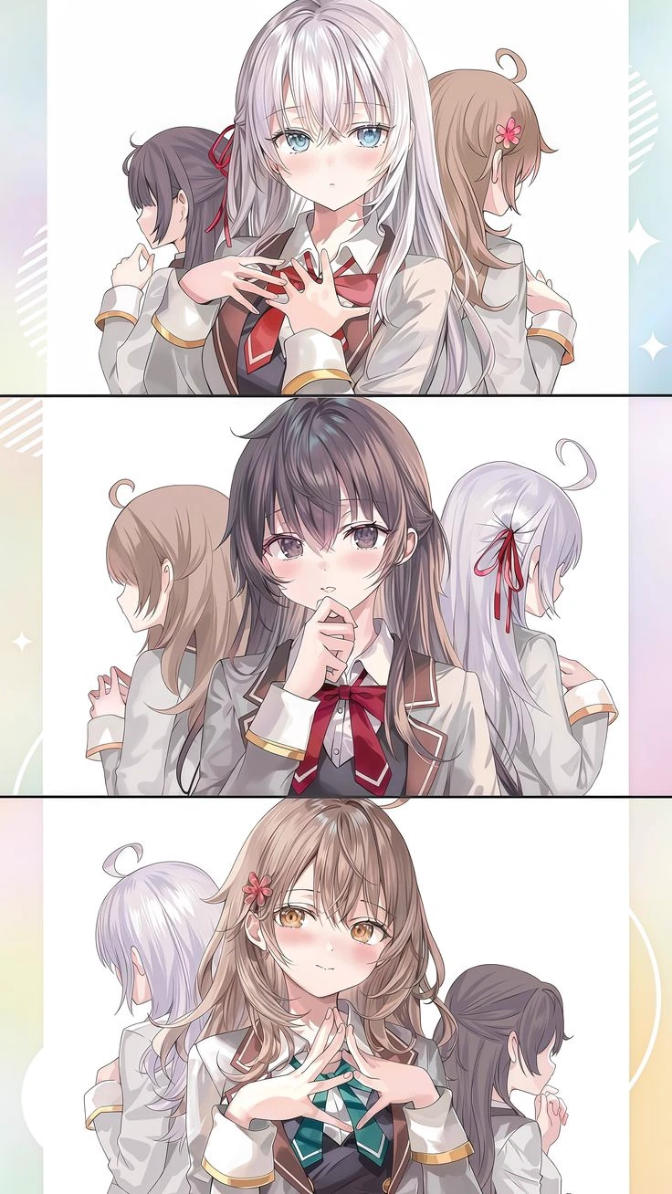 Alisa Mikhailovna Kujou (Alya), María Mikhailovna Kujou (Masha) and Yuki Suou thumbnail
