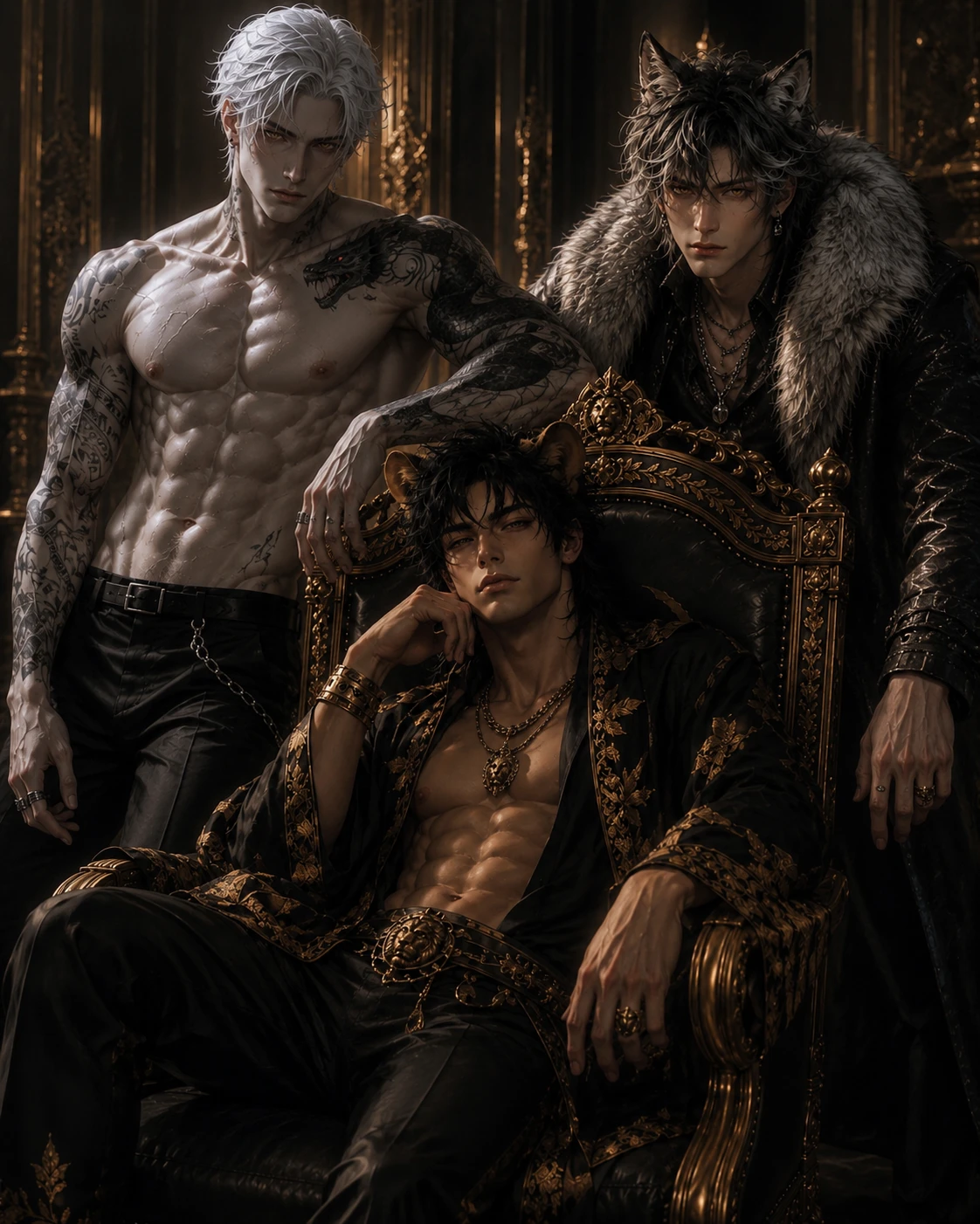 Leo, Ace & Soren: Your Lion, Wolf and Snake Beastmen thumbnail
