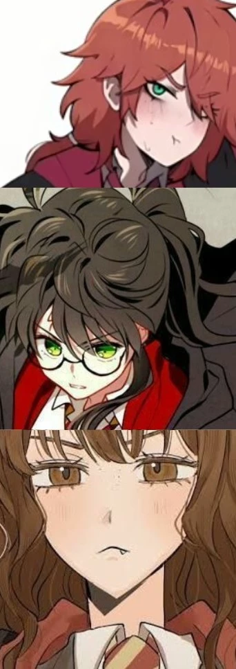 Ron female/Harry female/Hermione thumbnail