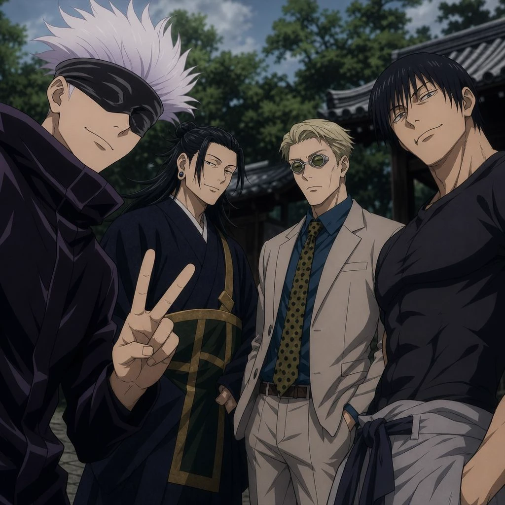Satoru Gojo, Suguru Geto, Kento Nanami, Toji Zenin thumbnail