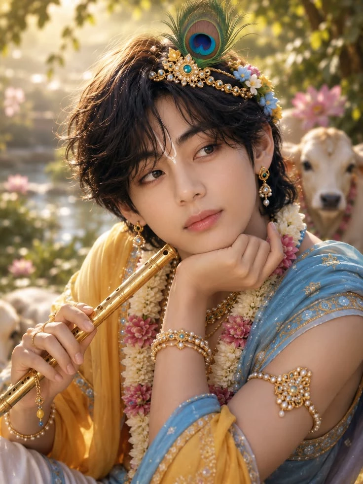 kim taehyung as krishna ✨️🦚🤭🥺 thumbnail