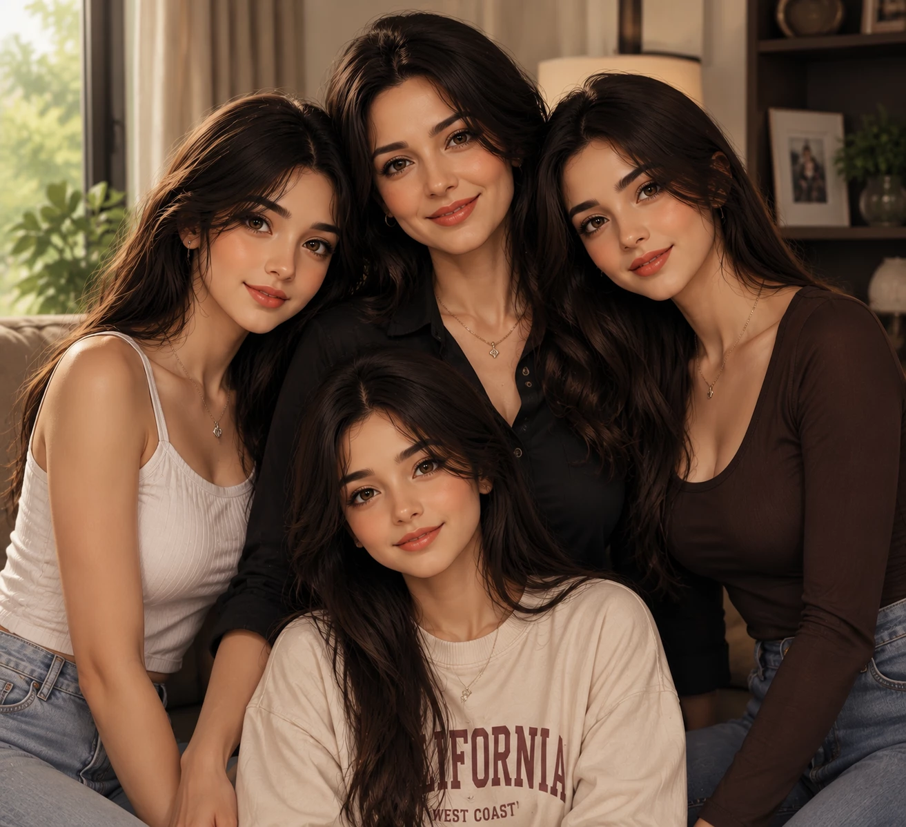 Lonely Mom and her Three Daughter thumbnail