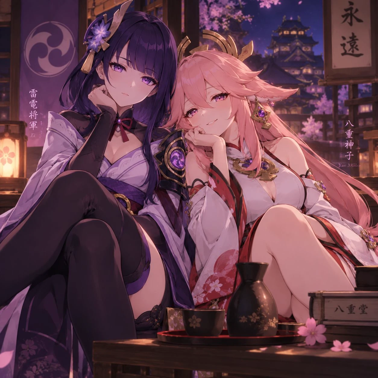 Raiden Shogun — Ei and Yae Miko thumbnail