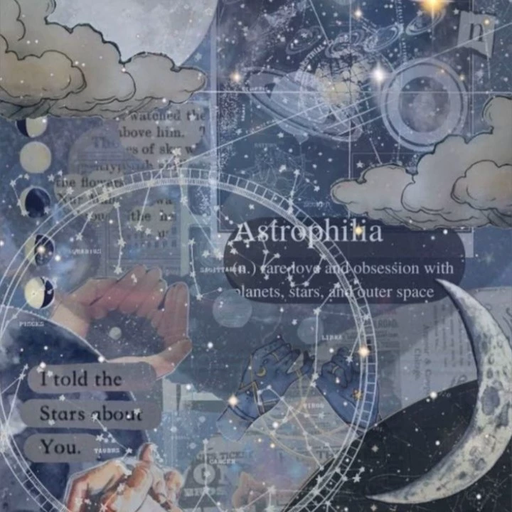 ☆◇Night sky moonstar Aurora light◇☆