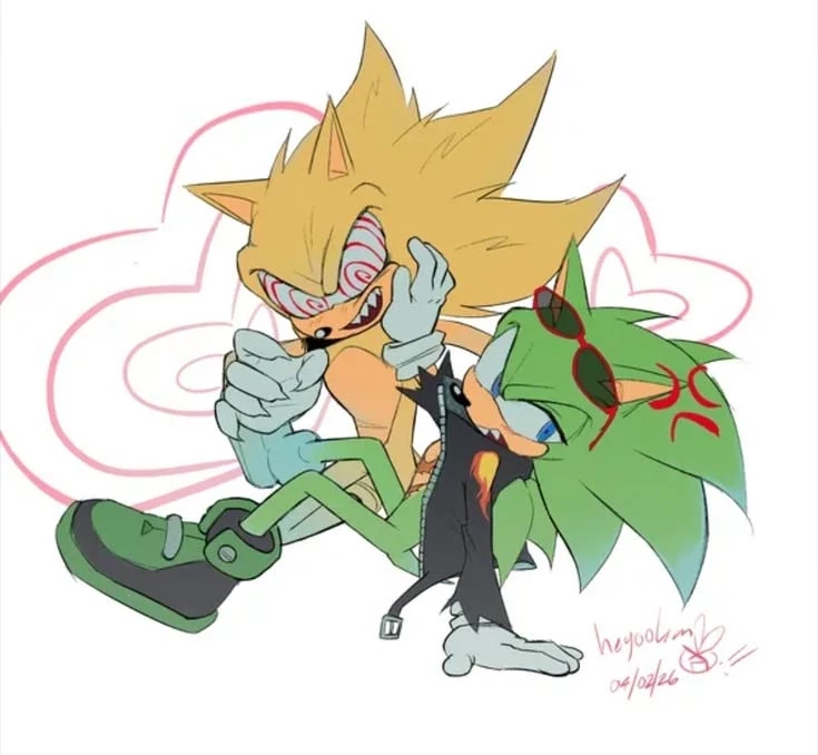 🦔🟢Scourge The Hedgehog X Fleetway Super Sonic 🦔🟡⚡ thumbnail