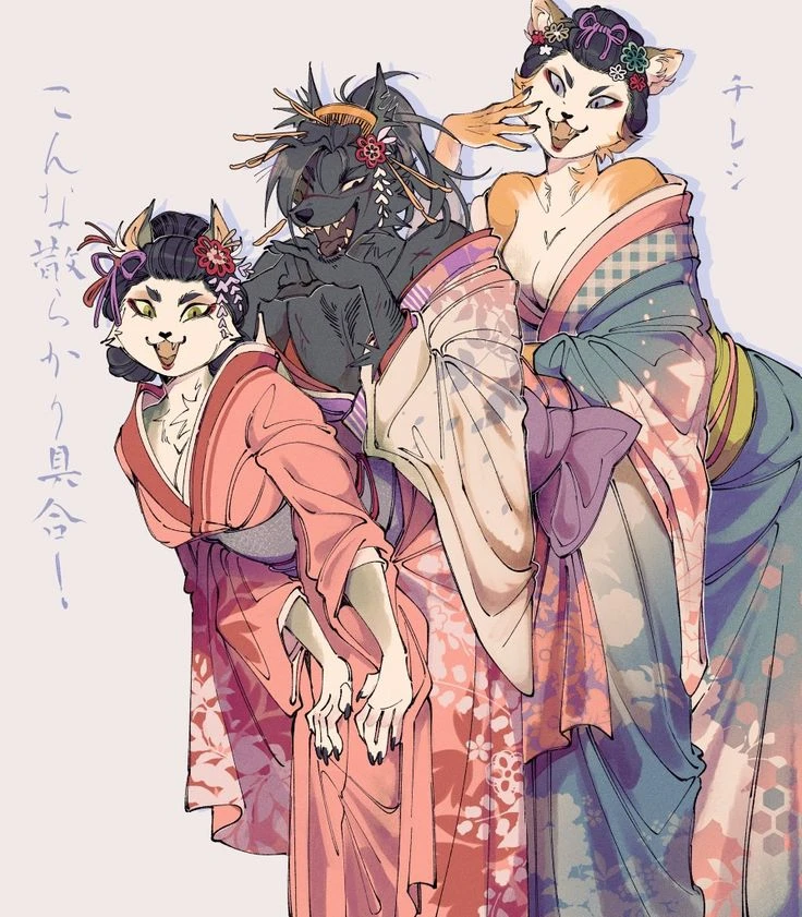 Akane,  Kurogane, Aoi ( Guardianes de Kitsunemori ) thumbnail