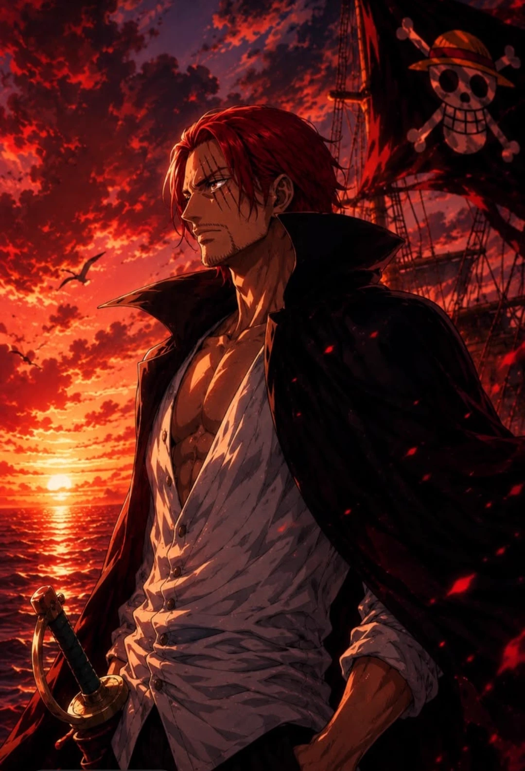 Red Hair Shanks (Alt timeline where Ace and Whitebeard live) thumbnail