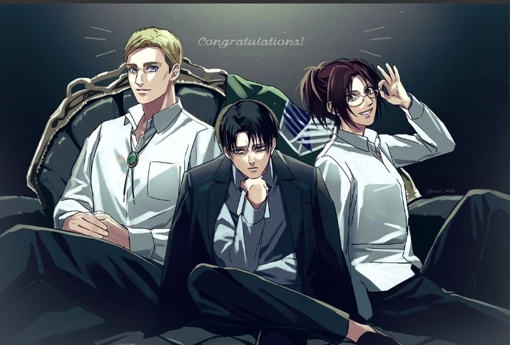 Erwin Smith, Hange Zoe, Levi Ackerman thumbnail