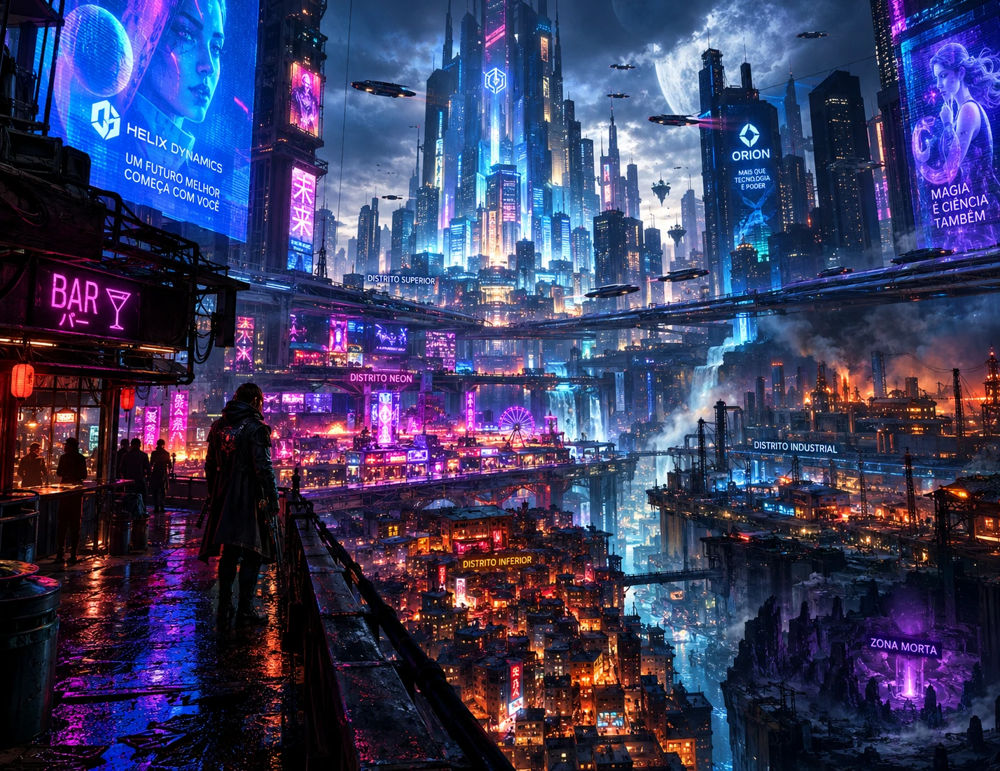 NEON NOIR: City of the Damned (a futuristic city along with magic) thumbnail