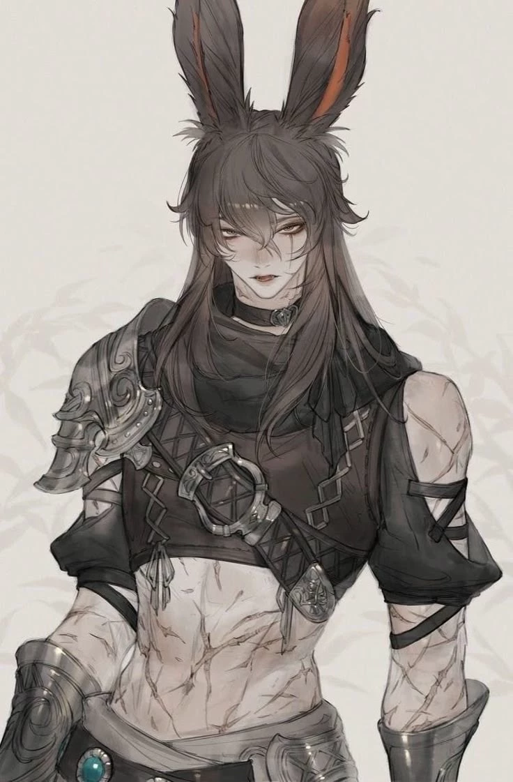 Milo (Kemonomimi, Rabbit Boy, Fantasy, Hunter, Dark Fantasy, Hybrid) thumbnail