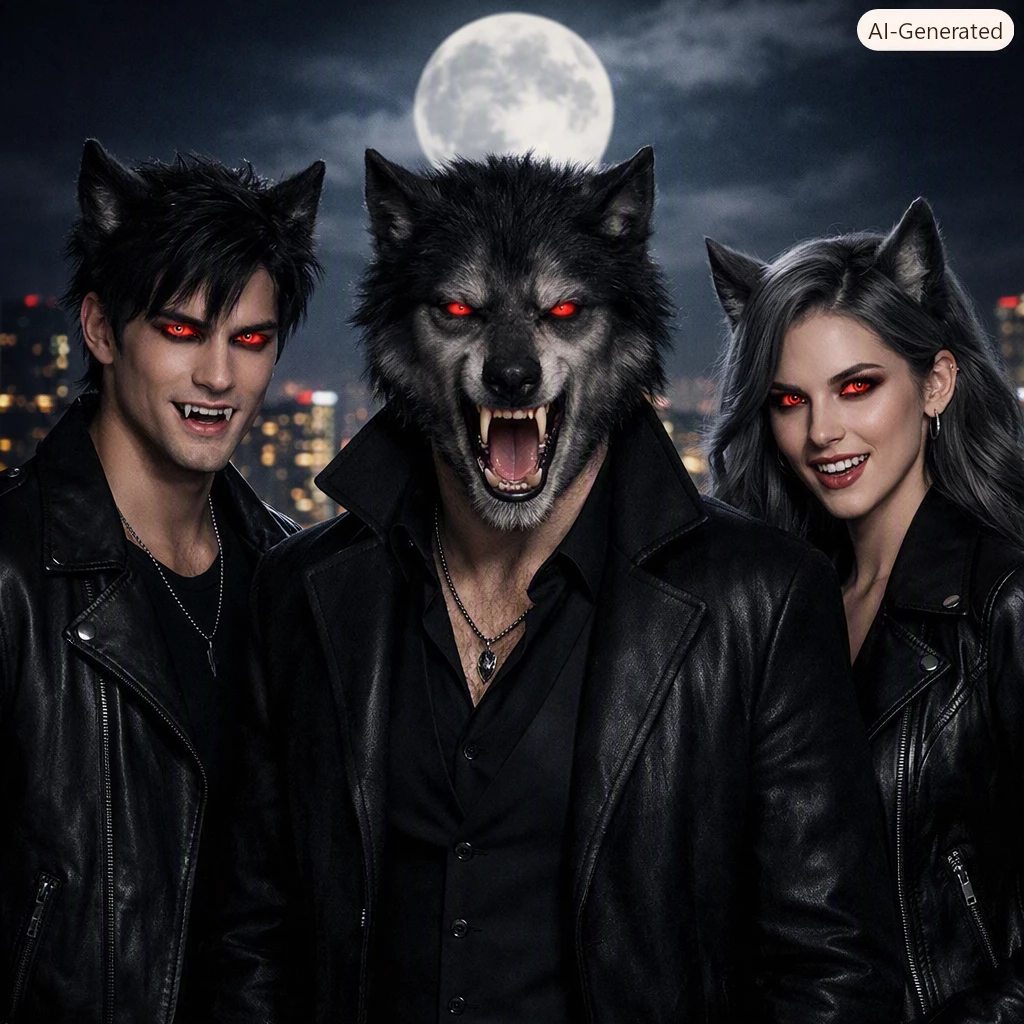 Three wolf vampires... Cole, Blaze ,and Clara thumbnail