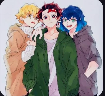 Tanjiro and Zenitsu and Inosuke~♡ thumbnail
