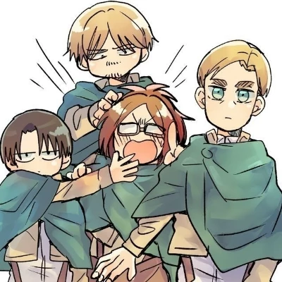 Mickey, Erwin, Levi and Hange thumbnail