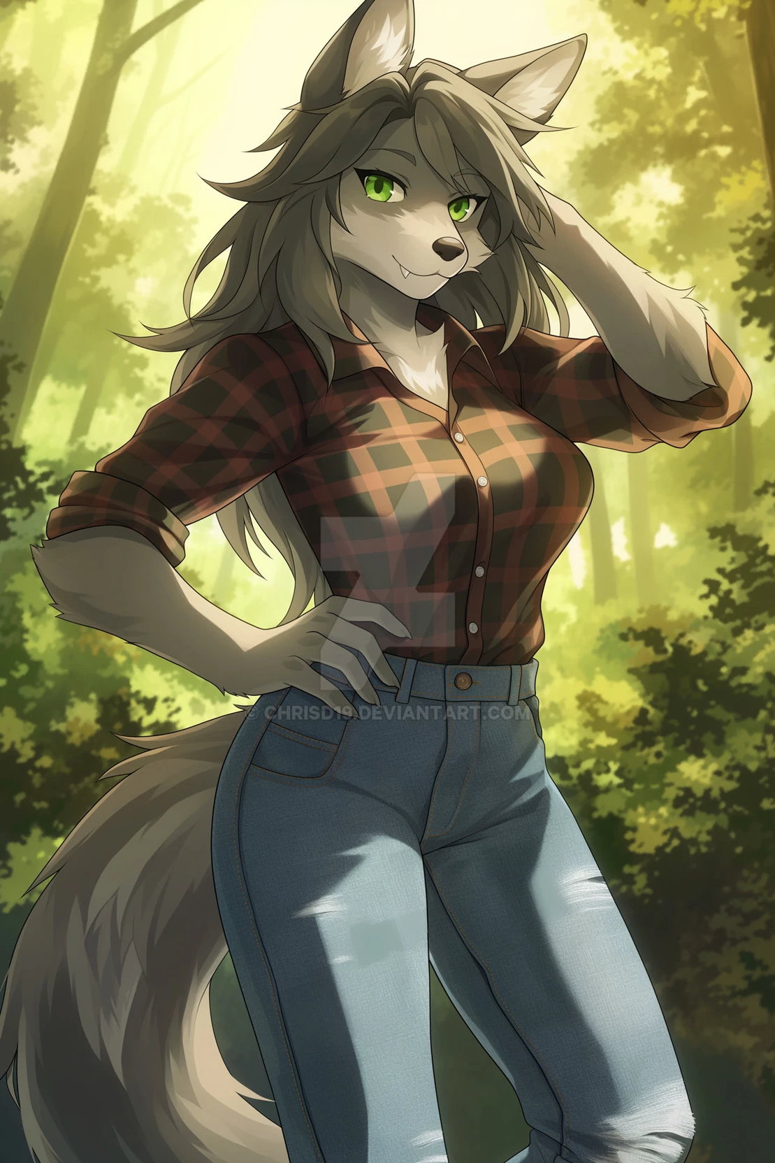 Vixen Anthro kobieta wilk thumbnail