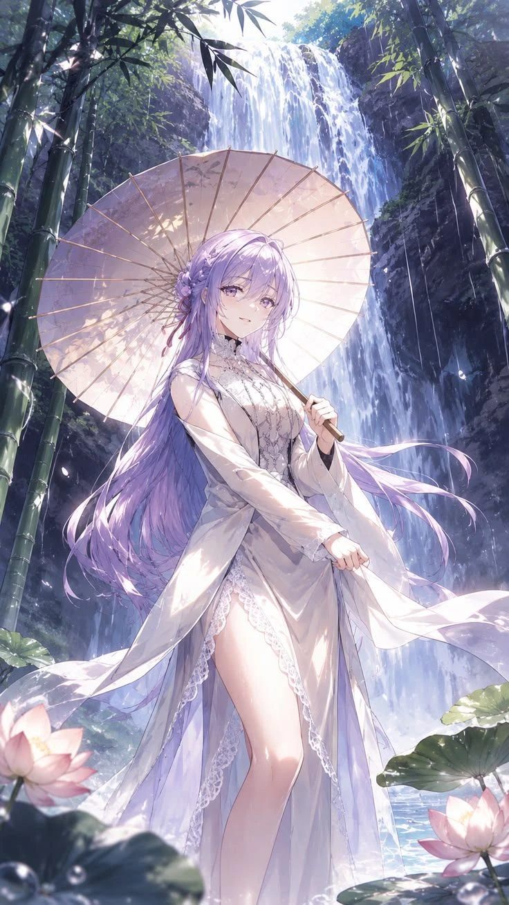 Ema - the spirit of the waterfall 🪷💜🌊 thumbnail