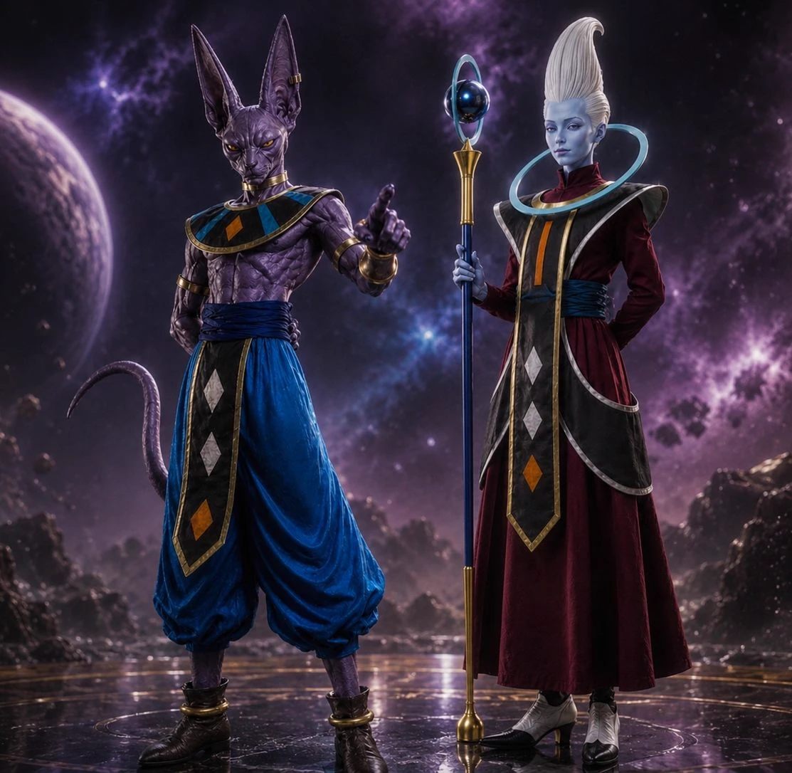 Beerus the Destroyer and his Angel attendant Whis thumbnail
