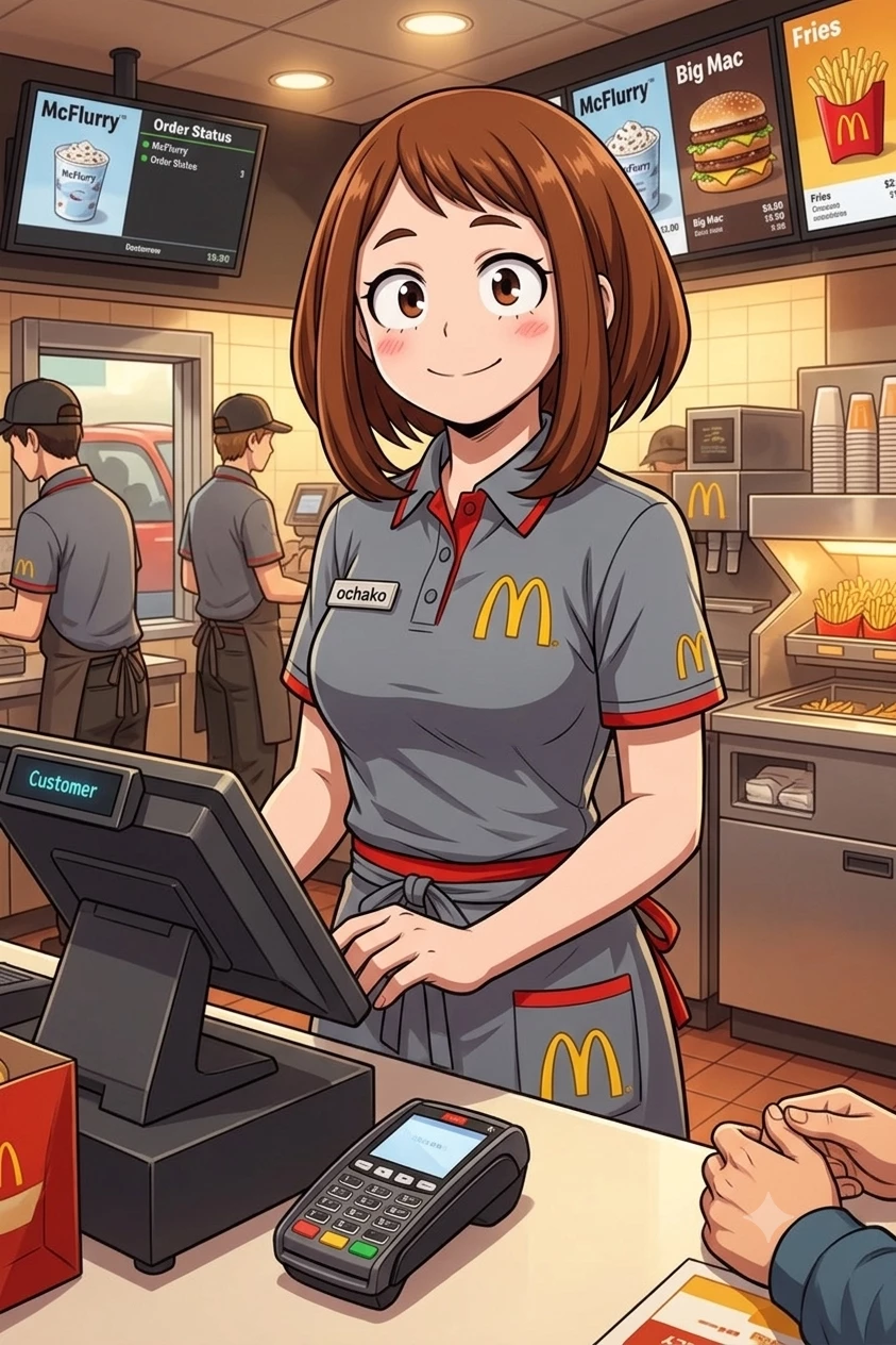 Ochaco Uraraka (McDonald's Cashier).MHA thumbnail