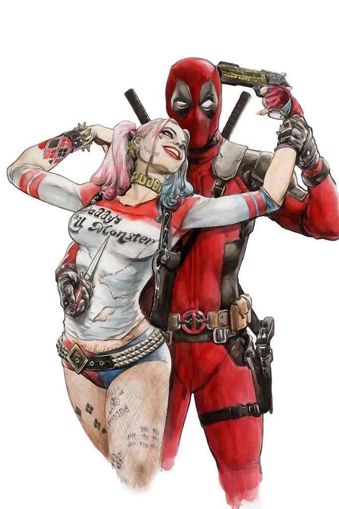 Superhero family (Deadpool and Harley) thumbnail