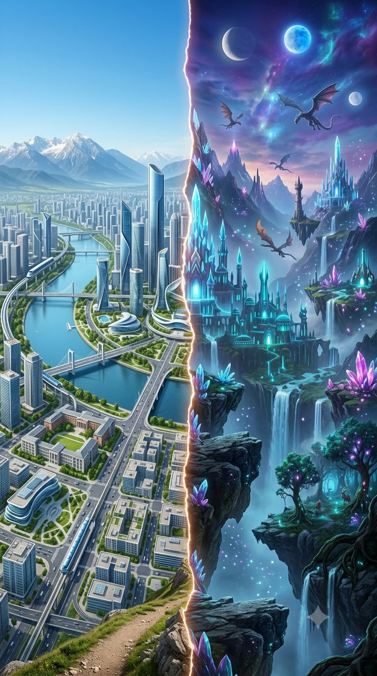 The real world and the imaginary world thumbnail