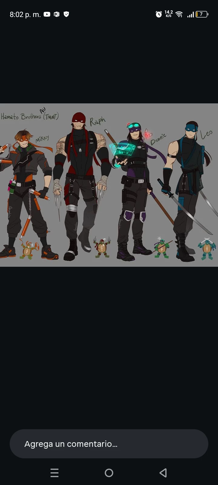 Ninja turtles as humans. thumbnail