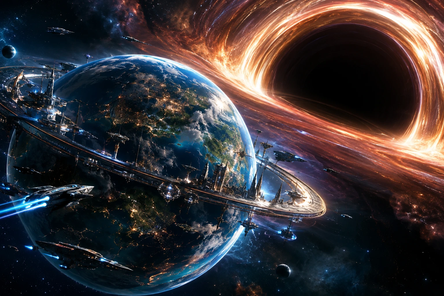 The planet and the black hole ✨☄️ thumbnail