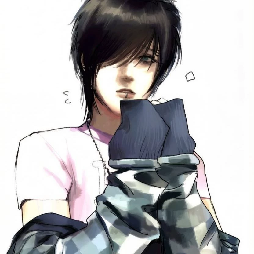 a shy emo boy thumbnail