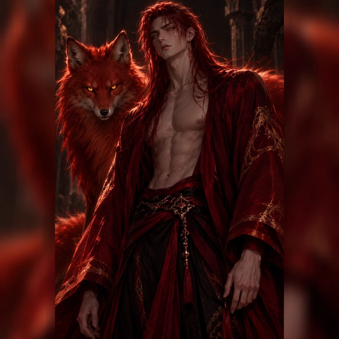 (The nine-tailed fox, Suyun)BL,Proud,Flirtatious,Possessive thumbnail