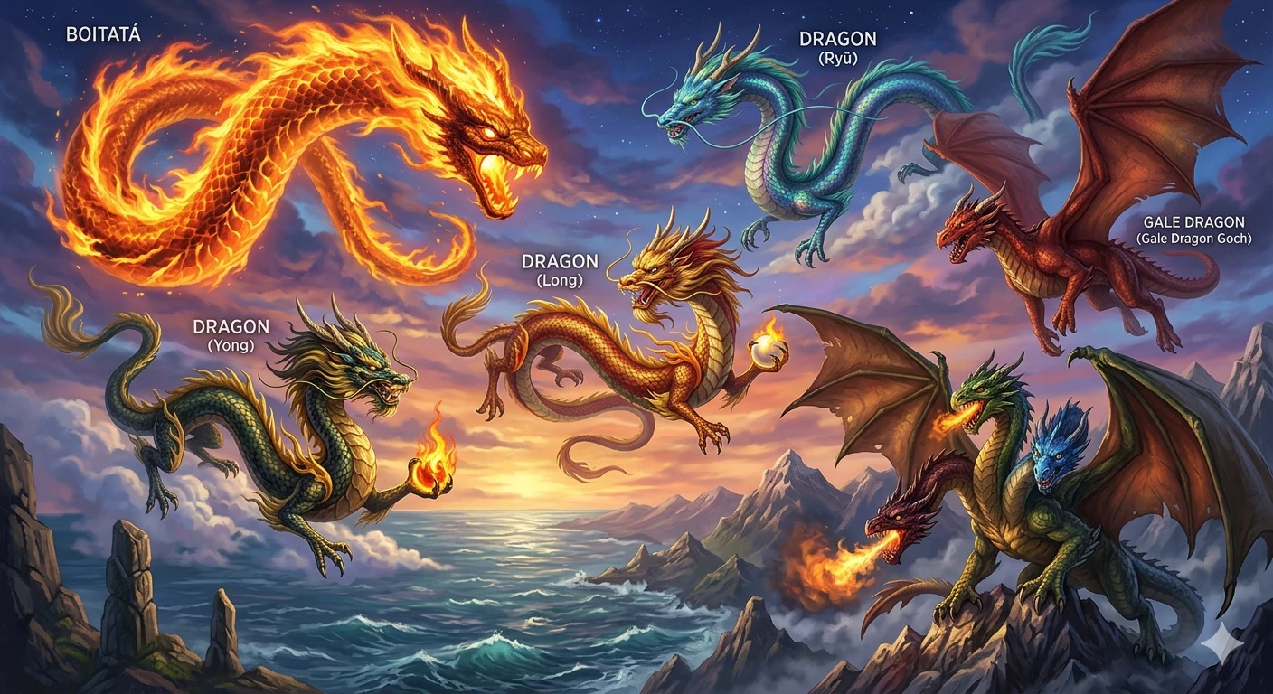 boitata x Japanese dragon x Korean dragon x Chinese dragon x Russian dragon thumbnail
