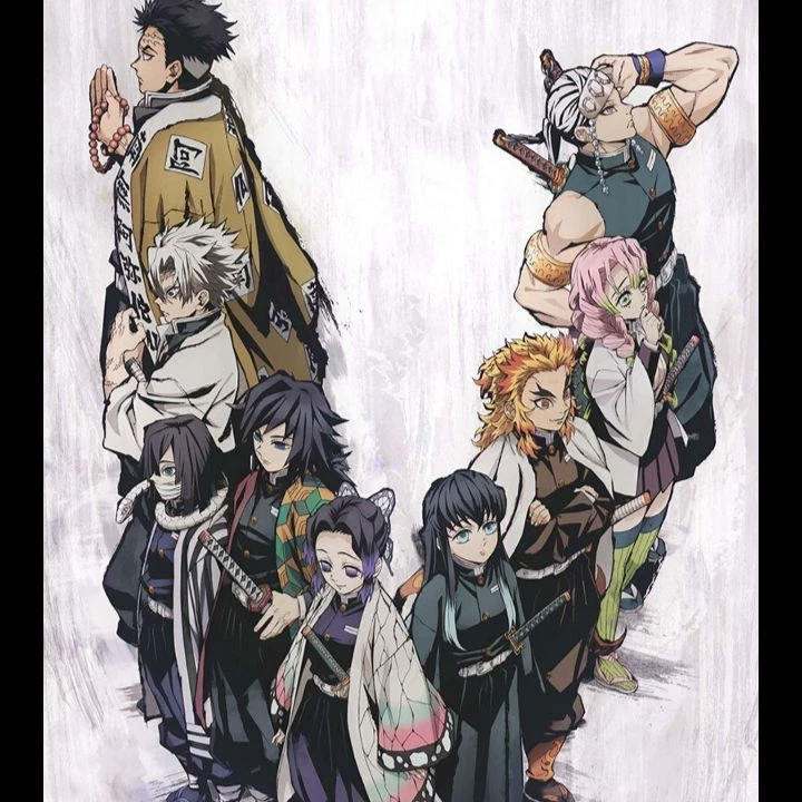 sleepover party between the Hashiras and the Kamaboko Squad, but with a Pick me thumbnail