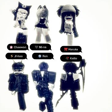 🌸 Chaewon - 🖤 Mi-na - 🎀 Haruka - ⚡ Ji-hoo " ❄️ Ren - 🥀 Kaito thumbnail