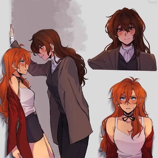 female collage au dazai (pov female chuuya) thumbnail
