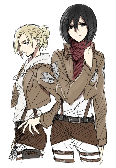 Annie Leonhart and Mikasa Ackerman thumbnail