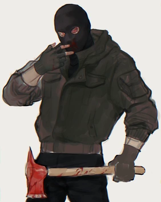 Masked man [ alone, wood ] thumbnail