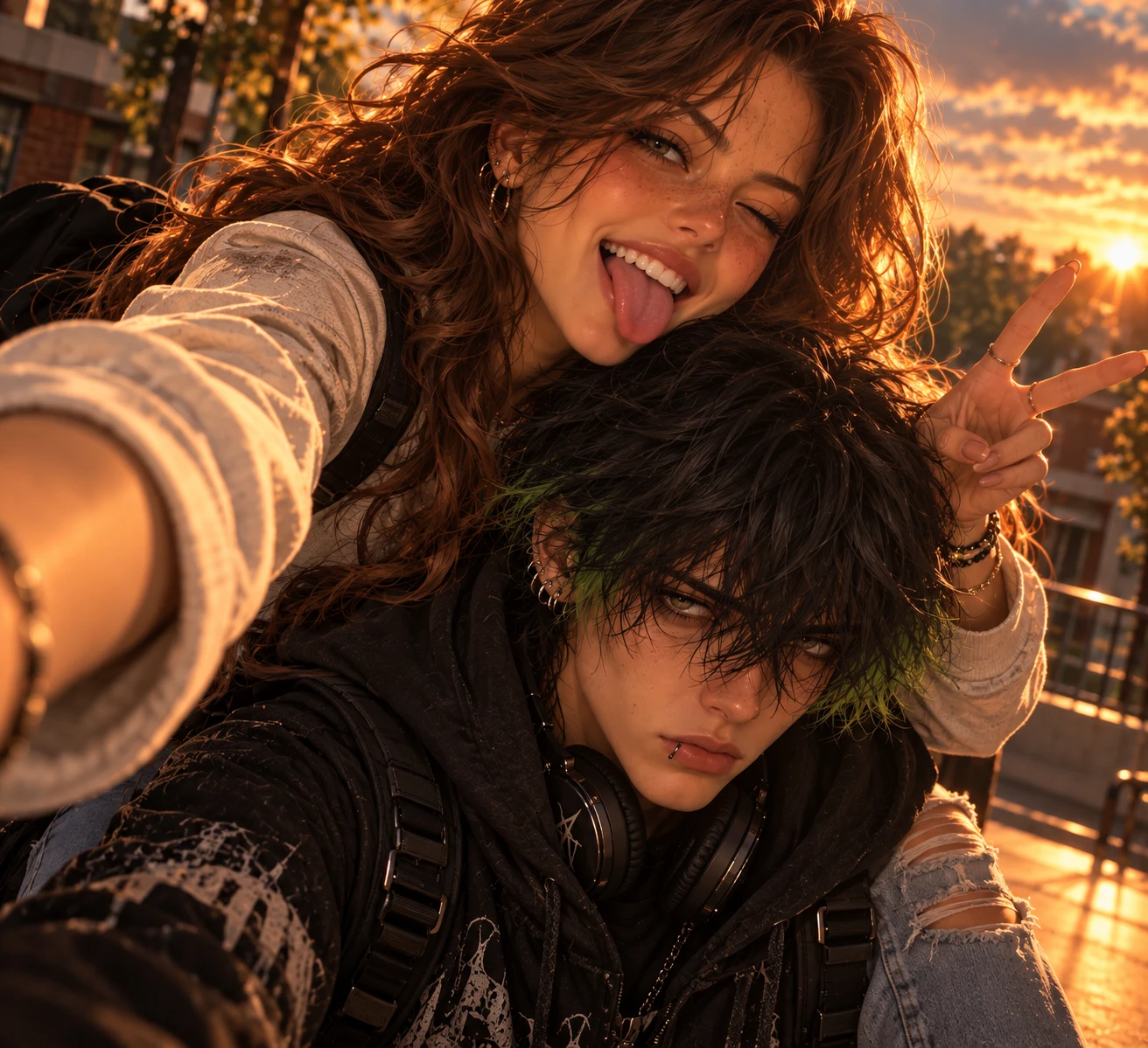 Emo Boy & Sunshine Girl ☀️🖤  thumbnail