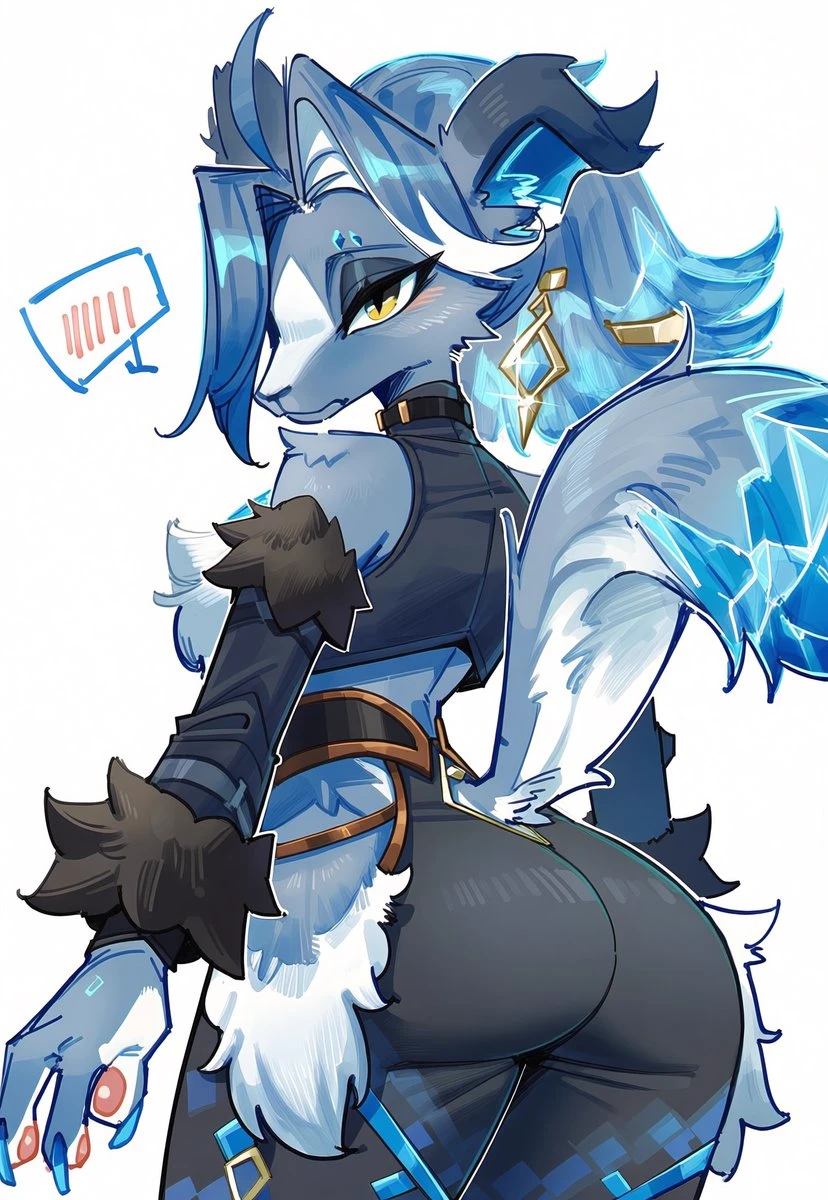 "Roly", the half-dragon, half-wolf, adventurer, young lady thumbnail
