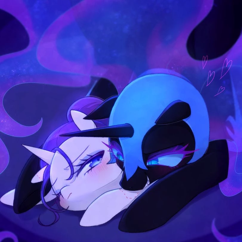 Nightmare Moon flirts with Rarity thumbnail