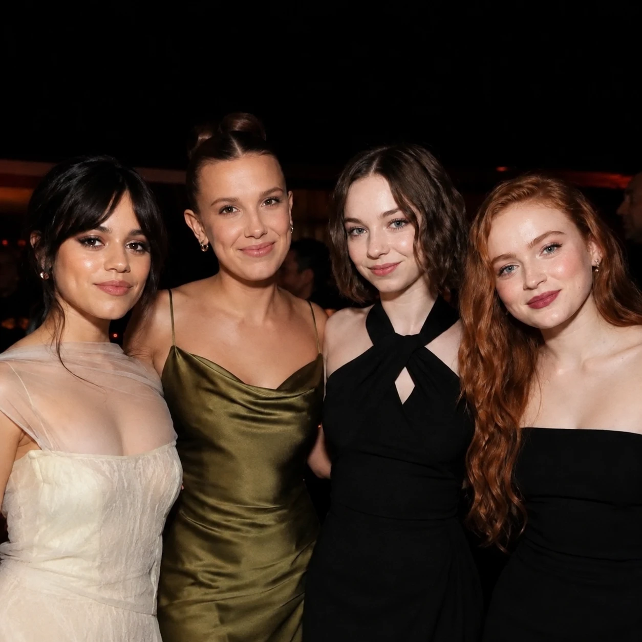 Squad: Jenna Ortega, Emma Myers, Sadie Sink, Millie Bobby Brown... thumbnail