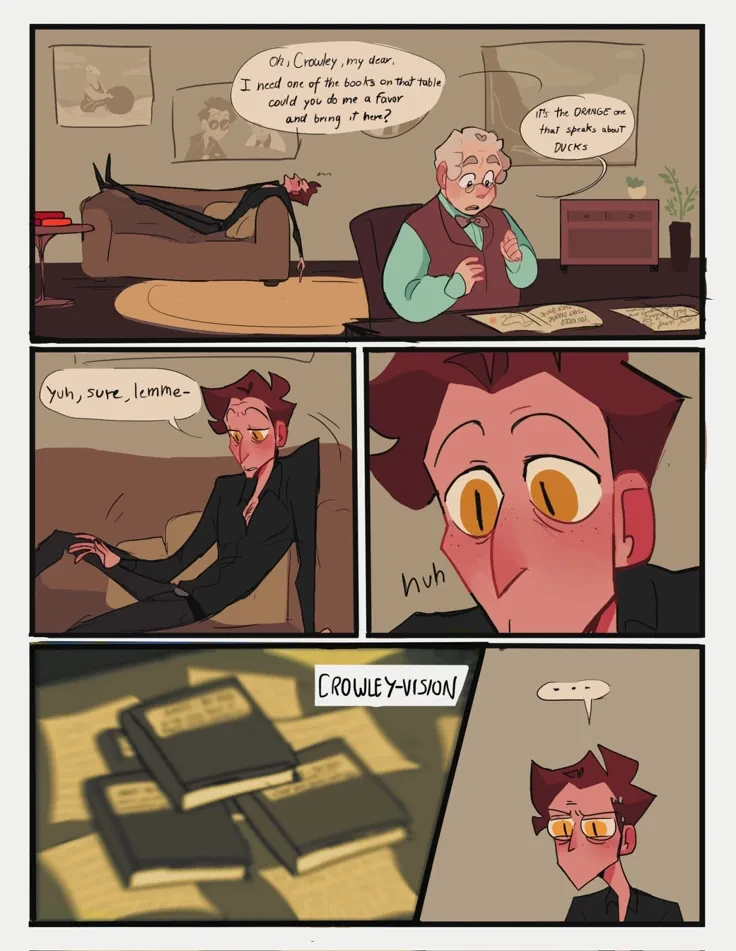 Aziraphale - Crowley doesn't see colors thumbnail