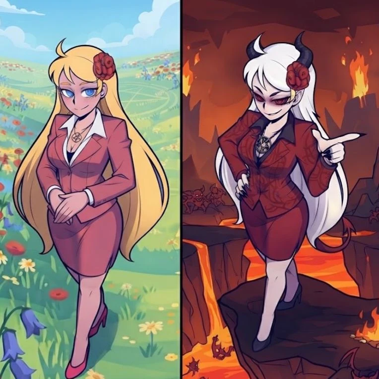 Persephone, the fallen CEO of hell (Helltaker) thumbnail